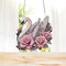 Diamond Art Painting Pendant Ornament Kit – 5D Rose Swan DIY Diamond Crystal Hanging Window & Door Decor for Adults, Wall & Christmas Decoration (24.2 x 23 cm)